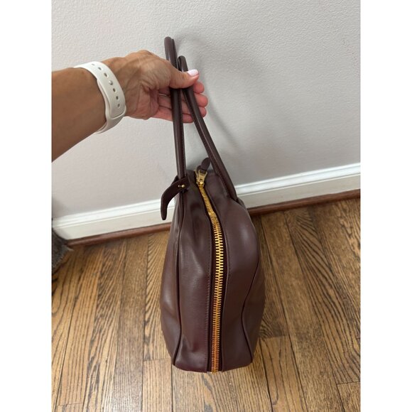 Miu Miu Beau Logo-Debossed Leather Bag Coffee Brown - Picture 6 of 10